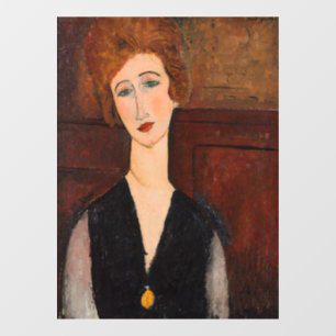 Amedeo Modigliani - Porträt einer Frau Fensteraufkleber
