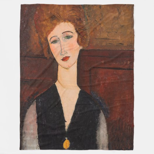 Amedeo Modigliani - Porträt einer Frau Fleecedecke (Vorderseite)