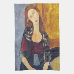 Amedeo Modigliani - Porträt Jeanne Hebuterne #2 Geschirrtuch