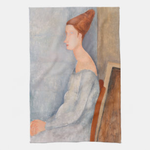 Amedeo Modigliani - Porträt Jeanne Hebuterne #3 Geschirrtuch