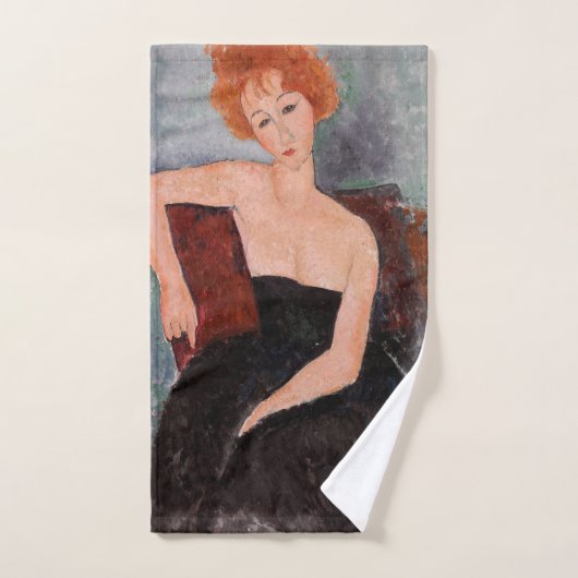 Amedeo Modigliani - Rothaarige Girl Abend Dress Badhandtuch Set (Handtuch)