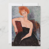 Amedeo Modigliani - Rothaarige Girl Abend Dress Dankeskarte (Vorderseite)