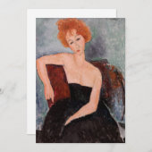 Amedeo Modigliani - Rothaarige Girl Abend Dress Dankeskarte (Vorne/Hinten)