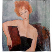 Amedeo Modigliani - Rothaarige Girl Abend Dress Duschvorhang (Vorderseite)