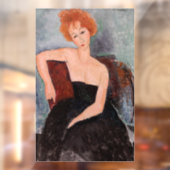 Amedeo Modigliani - Rothaarige Girl Abend Dress Fensteraufkleber (Blatt 2)