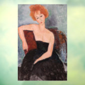 Amedeo Modigliani - Rothaarige Girl Abend Dress Fensteraufkleber (Blatt 3)