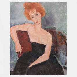 Amedeo Modigliani - Rothaarige Girl Abend Dress Fleecedecke
