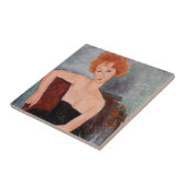 Amedeo Modigliani - Rothaarige Girl Abend Dress Fliese (Seite)