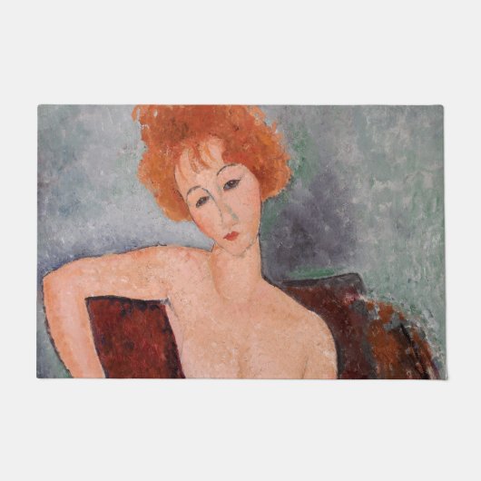 Amedeo Modigliani - Rothaarige Girl Abend Dress Fußmatte (Vorderseite)