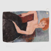 Amedeo Modigliani - Rothaarige Girl Abend Dress Golfhandtuch (Horizontal)