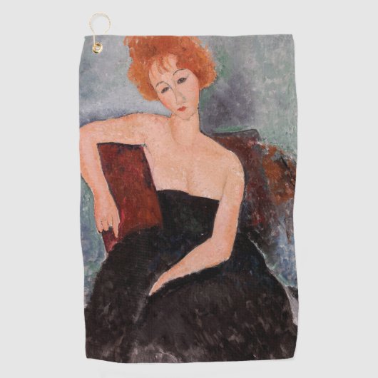 Amedeo Modigliani - Rothaarige Girl Abend Dress Golfhandtuch (Vorderseite)