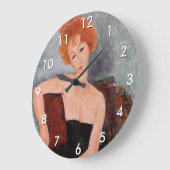 Amedeo Modigliani - Rothaarige Girl Abend Dress Große Wanduhr (Winkel)