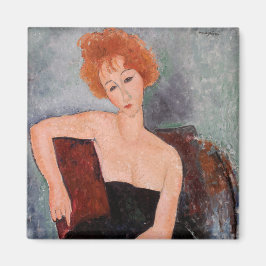 Amedeo Modigliani - Rothaarige Girl Abend Dress Magnet