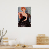 Amedeo Modigliani - Rothaarige Girl Abend Dress Poster (Küche)