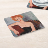 Amedeo Modigliani - Rothaarige Girl Abend Dress Rechteckiger Pappuntersetzer (angewinkelt)