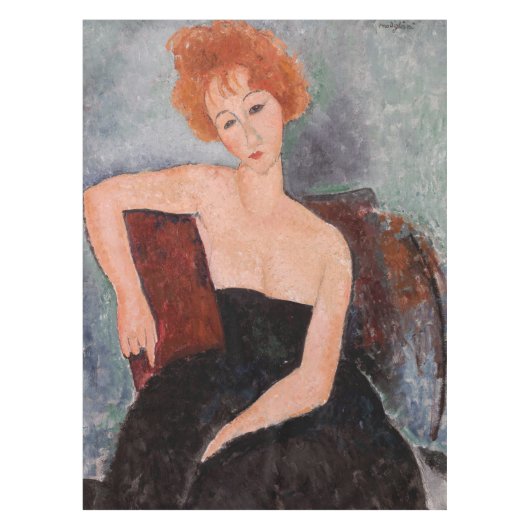 Amedeo Modigliani - Rothaarige Girl Abend Dress Tischdecke (Vorderseite)