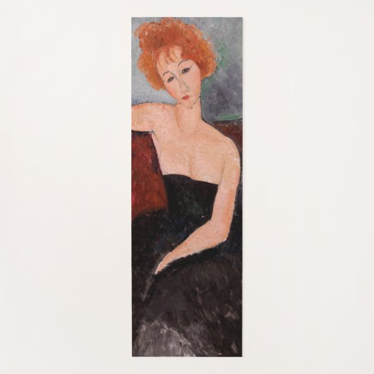 Amedeo Modigliani - Rothaarige Girl Abend Dress Yogamatte (Vorderseite)