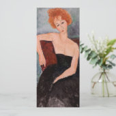 Amedeo Modigliani - Rothaariges Mädchen Abendkleid Einladung (Stehend Vorderseite)