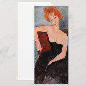 Amedeo Modigliani - Rothaariges Mädchen Abendkleid Einladung (Vorne/Hinten)