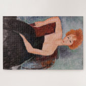 Amedeo Modigliani - Rothaariges Mädchen Abendkleid Puzzle (Horizontal)