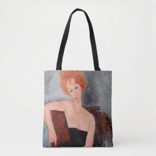 Amedeo Modigliani - Rothaariges Mädchen im Abendkl Tasche