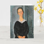 Amedeo Modigliani - Servant Girl Karte (Gelbe Blume)