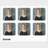 Amedeo Modigliani - Servant Girl Quadratischer Aufkleber (Blatt)