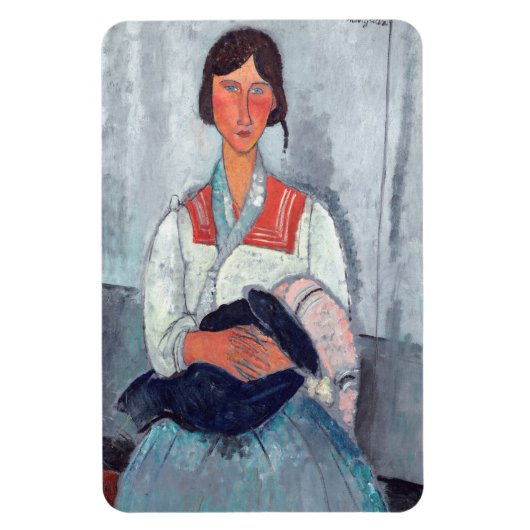 Amedeo Modigliani - Sinti und Roma Woman mit Baby Magnet (Vertikal)