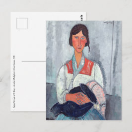 Amedeo Modigliani - Sinti und Roma Woman mit Baby Postkarte