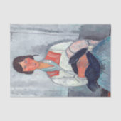 Amedeo Modigliani - Sinti und Roma Woman mit Baby Seidenpapier (Vorderseite)