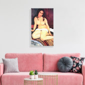 Amedeo Modigliani - sitzende Frau Leinwanddruck (Insitu (Wohnzimmer))
