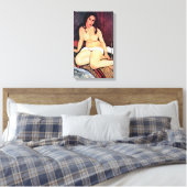 Amedeo Modigliani - sitzende Frau Leinwanddruck (Insitu (Schlafzimmer))