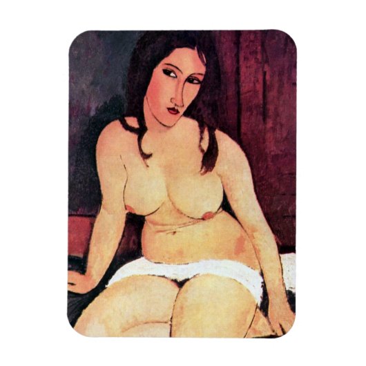 Amedeo Modigliani - sitzende Frau Magnet (Vertikal)