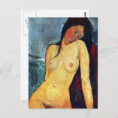 Amedeo Modigliani - Sitzgelegene Weibchen Postkarte (Vorne/Hinten)