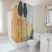 Amedeo Modigliani - Zypressen und Häuser in Cagnes Duschvorhang (Beispiel)