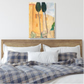 Amedeo Modigliani - Zypressen und Häuser in Cagnes Leinwanddruck (Insitu (Schlafzimmer))