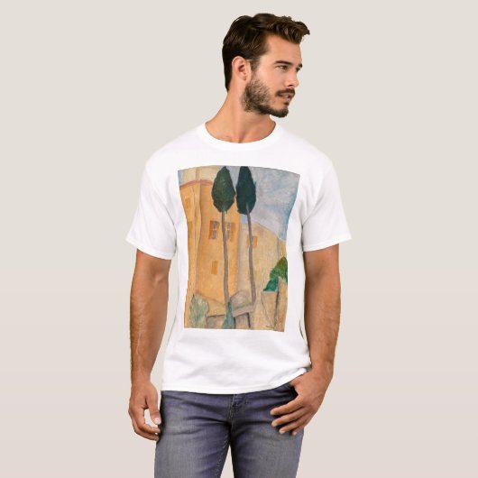 Amedeo Modigliani - Zypressen und Häuser in Cagnes T-Shirt (Vorne ganz)