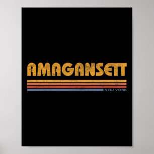 Amegansett New York Vintage Retro-Souvenir Urlaub Poster