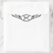 Ameise Ovaler Aufkleber (Tasche)