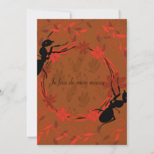 Ameise, positive Affirmation, inspirierender Satz Einladung