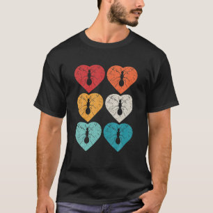 Ameise Retro 80er Pop Art Herz Geschenk T-Shirt