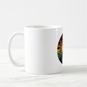 Ameise Retro Sonnenuntergang Vintage Farbige Ameis Kaffeetasse