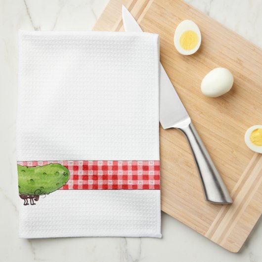 Ameise und Essiggurke - Geschirrtuch (Viertel Falte)