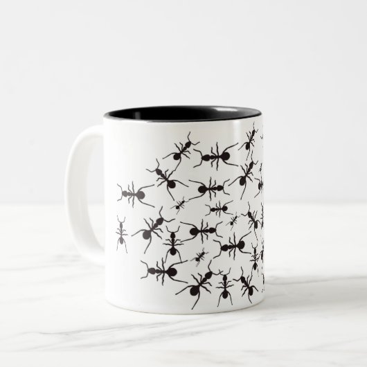 Ameise Zweifarbige Tasse (Vorderseite Links)