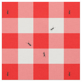 Ameisen auf den Gingham-Karos lebensgroß Stoff
