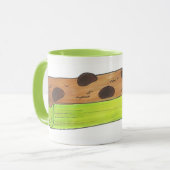 Ameisen auf einer Log Celery Raisins Peanut Butter Tasse (Vorderseite Links)