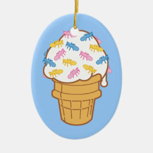 Ameisen-Eiscreme Keramik Ornament