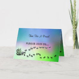 Ameisen gehen auf eine picknicke Einladung