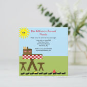 Ameisen kommen Picnic herein marschierend Einladung (Stehend Vorderseite)