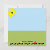 Ameisen kommen Picnic herein marschierend Einladung (Rückseite)